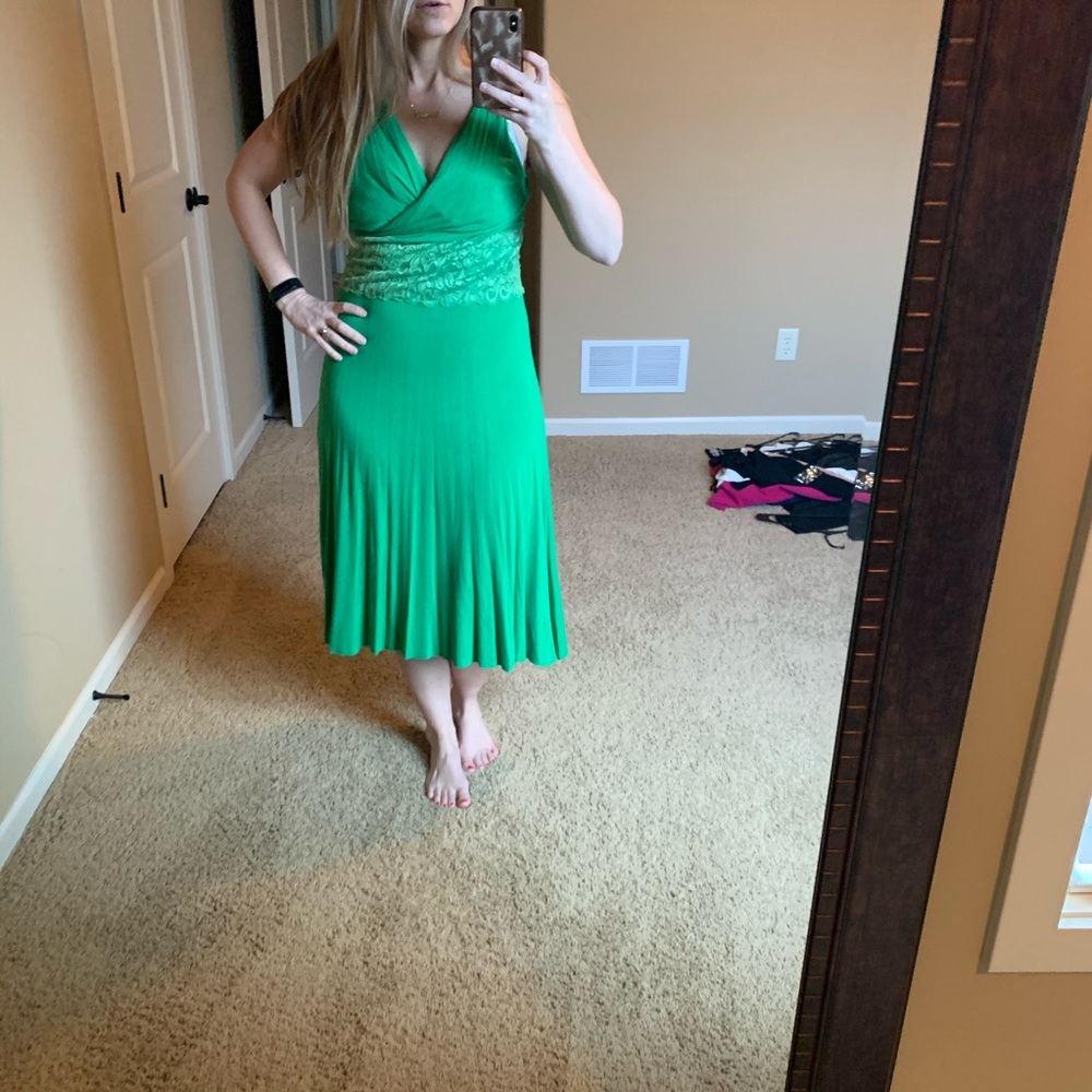 Green long dress size large